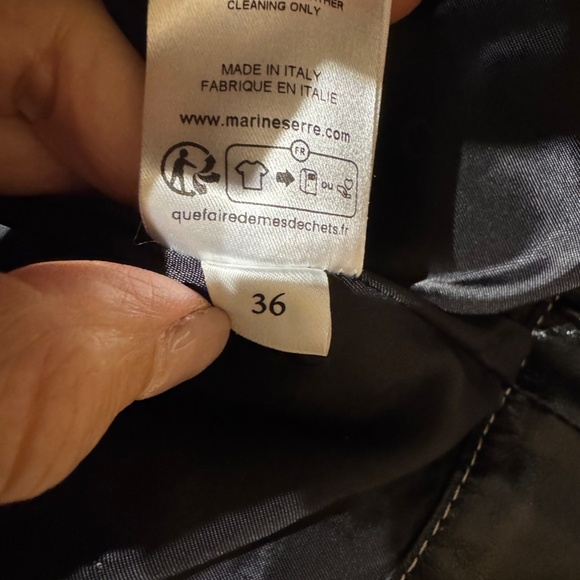 Marine Serre Embossed Leather Cropped Jacket - Picture 12 of 14